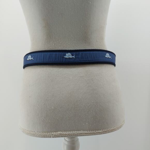 Vineyard Vines Belt Fishing Blue Ocean Marlin Moffit Sailing - Picture 8 of 12